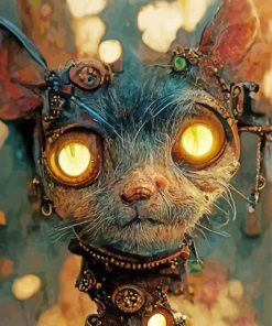 Close Up Steampunk Rabbit Diamond Painting