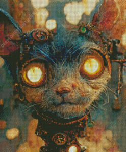 Close Up Steampunk Rabbit Diamond Painting