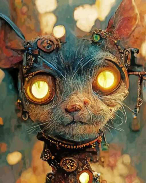 Close Up Steampunk Rabbit Diamond Painting