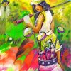 Colorful Golf Lady Diamond Painting