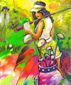 Colorful Golf Lady Diamond Painting