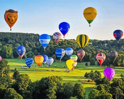 Colorful Hot Air Balloons Bristol Diamond Painting