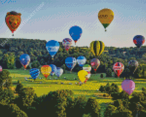 Colorful Hot Air Balloons Bristol Diamond Painting