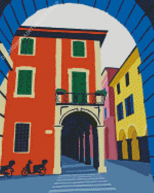 Colorful Bologna Italy Art Diamond Paintings