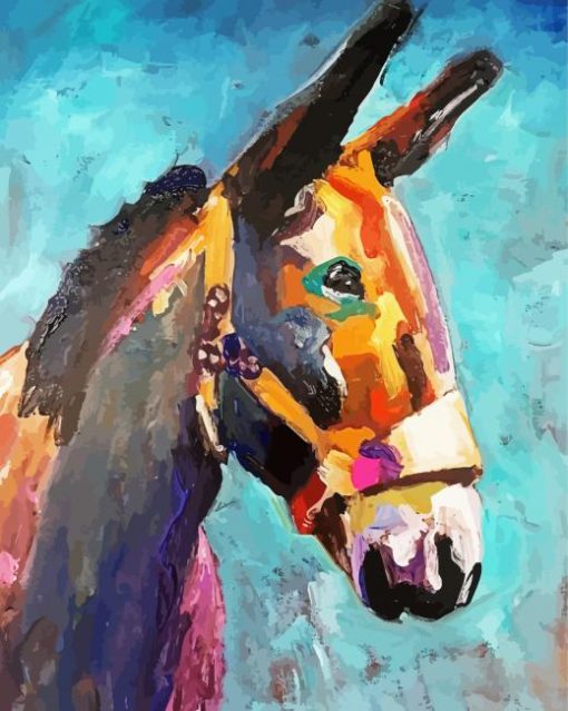 Colorful Mule Head By Susan Elizabeth Jones Diamond Painting