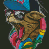 Cool Cat With Headphones Diamond Painting