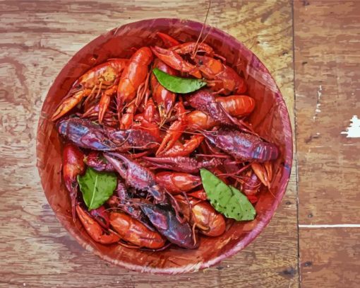 Crayfish In Bowl Diamond Painting