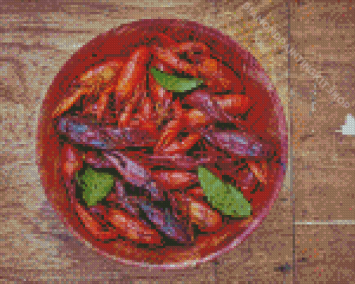 Crayfish In Bowl Diamond Painting