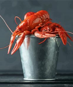 Crayfish In Small Bucket Diamond Painting