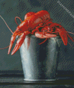 Crayfish In Small Bucket Diamond Painting