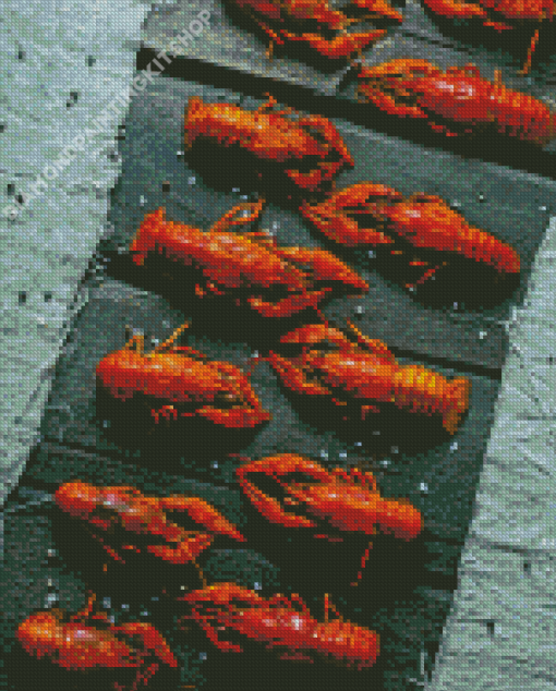 Crayfish Still Life Diamond Painting