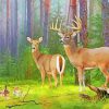 Cute Forest Deers Diamond Paintings