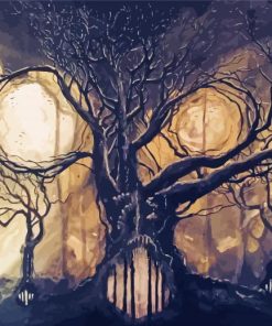 Dark Creepy Forest Art Diamond Paintings