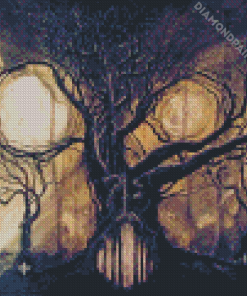 Dark Creepy Forest Art Diamond Paintings