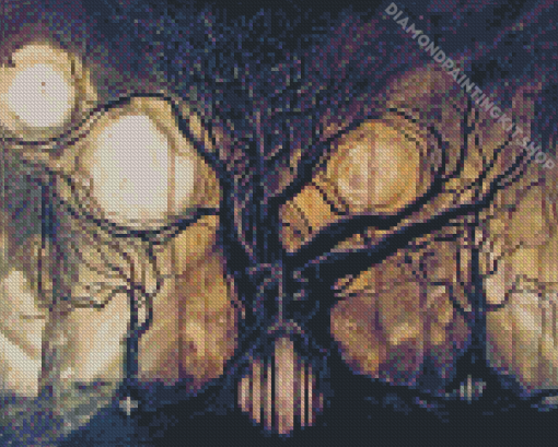 Dark Creepy Forest Art Diamond Paintings