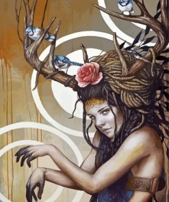 Deer Woman Diamond Paintings