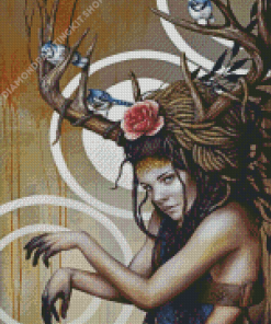 Deer Woman Diamond Paintings