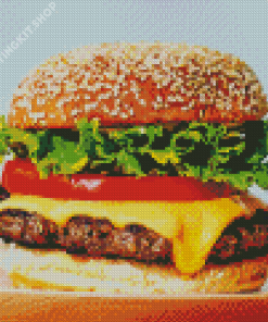 Delicious Cheeseburger Diamond Painting