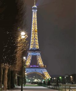 Eiffel Tower Light Night Diamond Paintings