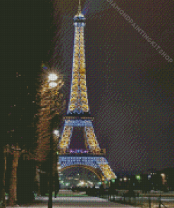 Eiffel Tower Light Night Diamond Paintings