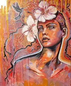 Flowering Woman Head Elena Kraft Diamond Paintings