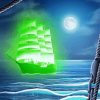 Green Sailboat Ghost Diamond Paintings