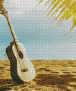 Guitar Beach Diamond Painting