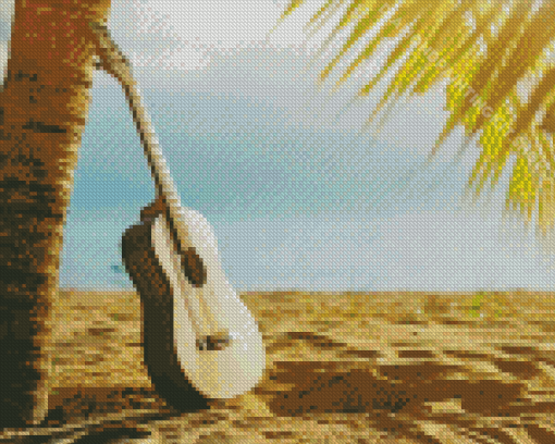 Guitar Beach Diamond Painting