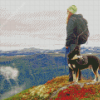 Hiking With Dog Diamond Paintings