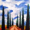 Italian Cypress Trees Art Diamond Painting