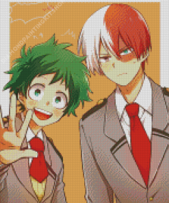 Midoriya Todoroki And Deku Diamond Painting