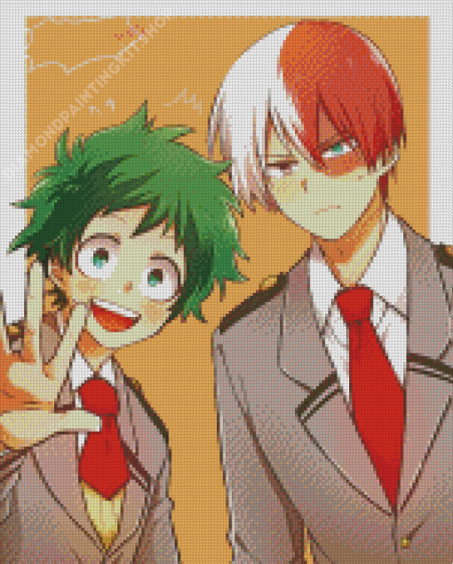 Midoriya Todoroki And Deku Diamond Painting