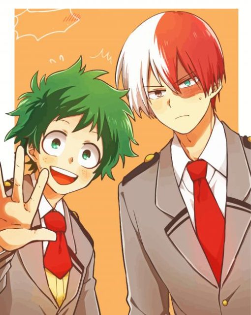 Midoriya Todoroki And Deku Diamond Painting