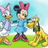 Minnie Mouse And Daisy With Pluto Diamond Paintings