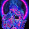 Neon Love Skeletons Diamond Painting