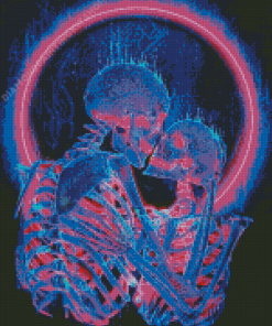 Neon Love Skeletons Diamond Painting