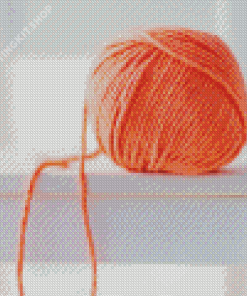 Orange Yarn Ball Diamond Painting