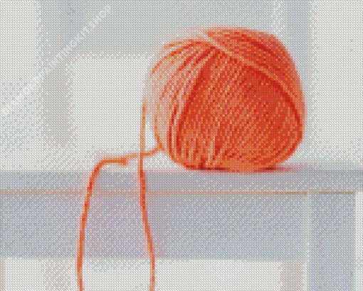 Orange Yarn Ball Diamond Painting