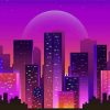 Purple City Diamond Painting