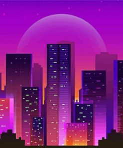 Purple City Diamond Painting