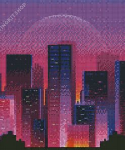 Purple City Diamond Painting