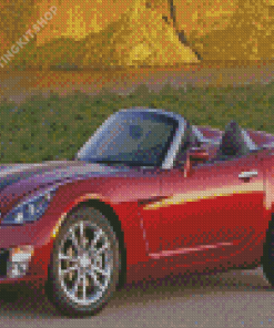 Red Saturn Sky Diamond Paintings