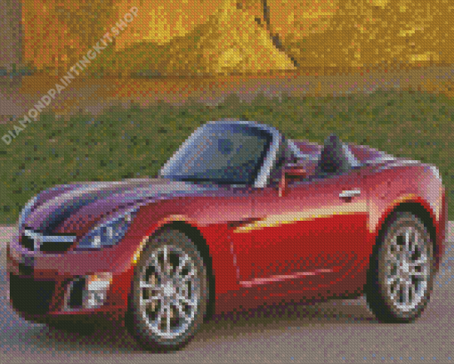 Red Saturn Sky Diamond Paintings