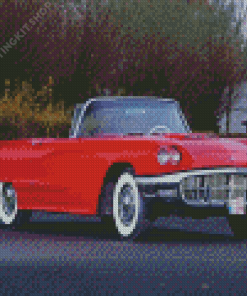 Red Tbird Car Diamond Paintings