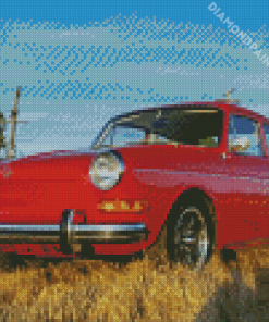 Red Vw Fastback Diamond Painting