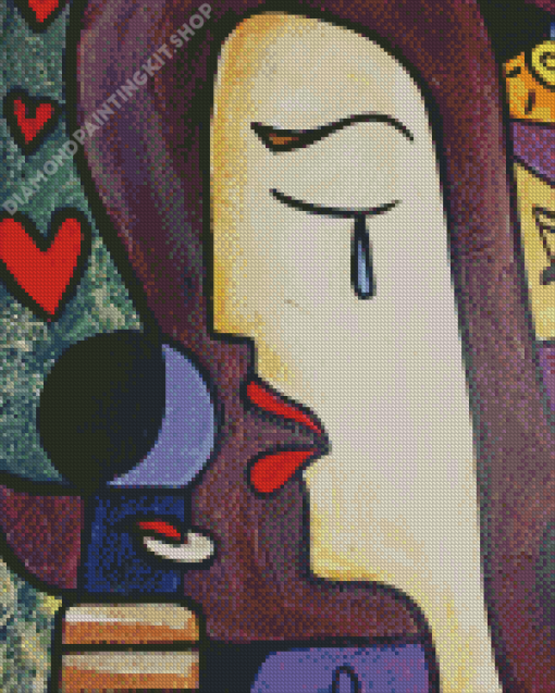 Singer Crying Abstract Picasso Diamond Paintings