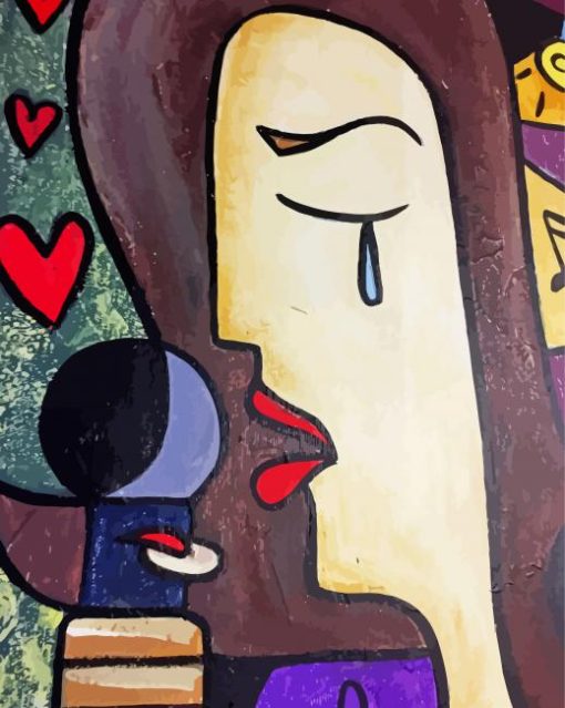 Singer Crying Abstract Picasso Diamond Paintings