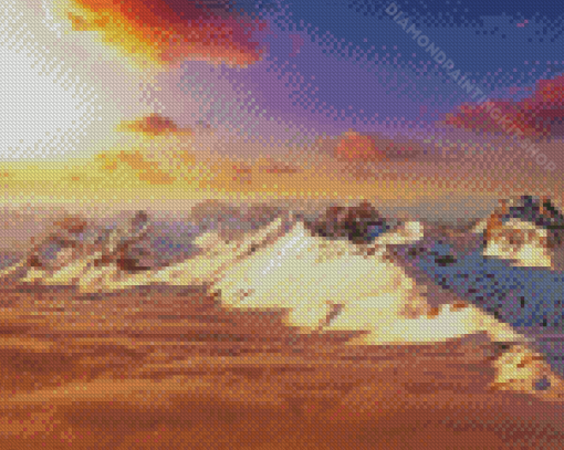 Snowy Mountain In The Sky Diamond Painting