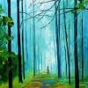 Summer Foggy Forest Art Diamond Paintings