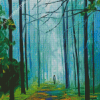 Summer Foggy Forest Art Diamond Paintings